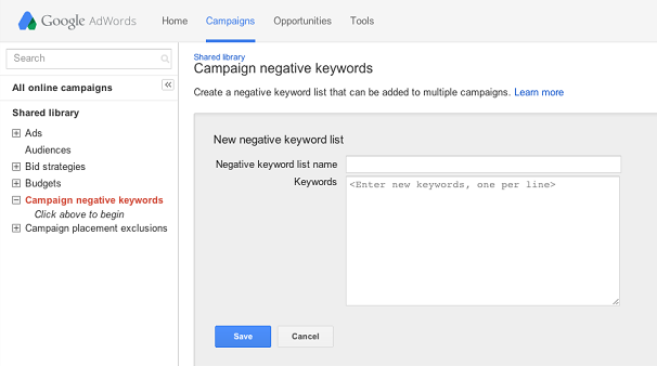 Optimize your ads with negative keywords
