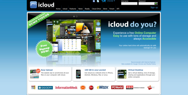 iCloud.com in 2011